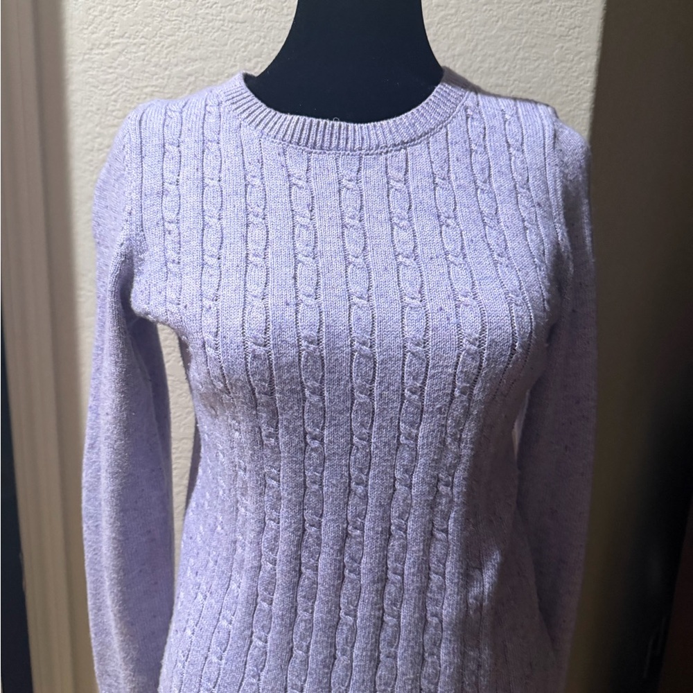 Talbots Light Purple Cable Knit Sweater